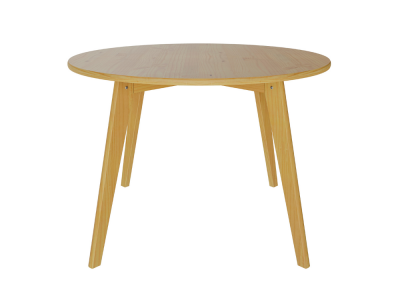 Mesa redonda de madeira cor mel 1,20m Ø | Coleção Scandian